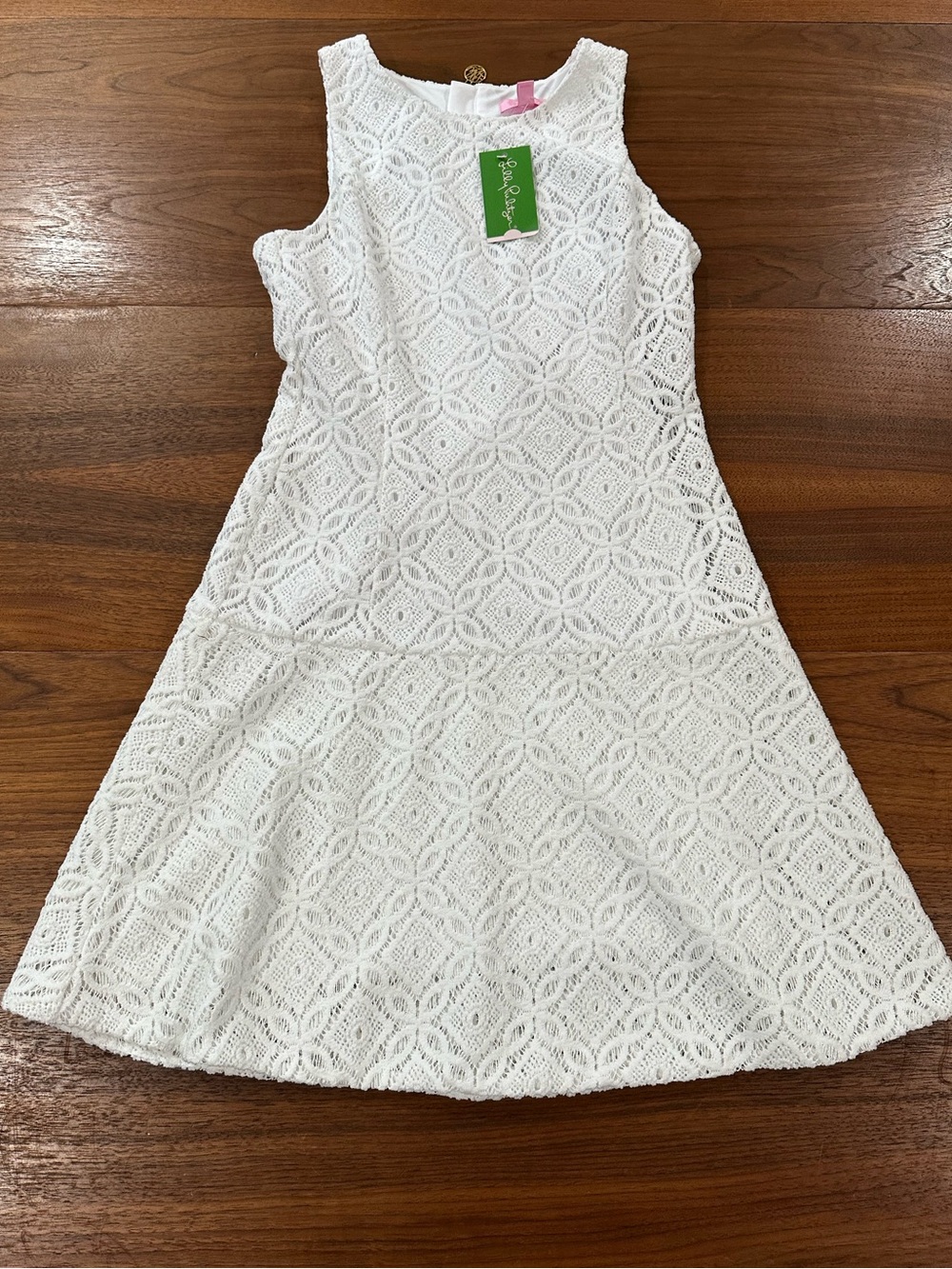 Lilly Pulitzer White Sleeveless Lace Mini Dress